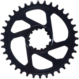 YBEKI Bicycle Chainring 30T 32T 34T 36T 38T Narrow Wide Round Chainrings for GXP XX1 X9 XO X01 CNC Offset 3 mm 6 mm (Black 6 mm Offset, 38T)