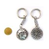 Ancient Greek Zamac Macedonian Shield Keyring with Alexander the Great