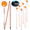 HUIROOWL Reflective Driveway Markers, 48 Inch Fiberglass Pole, 6 Pcs