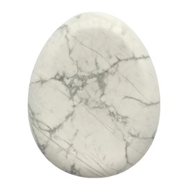 Bacatgem White Howlite Turquoise Water Drop Chakra Thumb Worry Stone,Stress Relax Healing Reiki Crystal Pocket Palm Stones