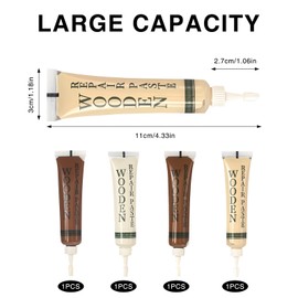atnayo 4 Pcs Laminate Repair Kit, 4-Color DIY Wood Floor Repair Kit for Scratches, Cracks & Holes