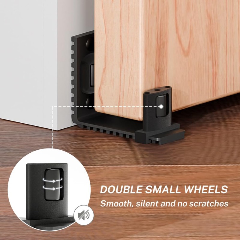 CCJH Adjustable Floor Guide Sliding Barn Door Wall/Door Bottom Sliding