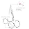 Eyebrow Scissors and Three Eyebrow Brushs,Nose Beard Trimming Scissors Eyelash