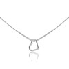 jewellerybox Tiny Sterling Silver 7mm Open Heart Pendant - 16