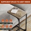 WLIVE C Shaped End Table, Small Couch Side Tables with
