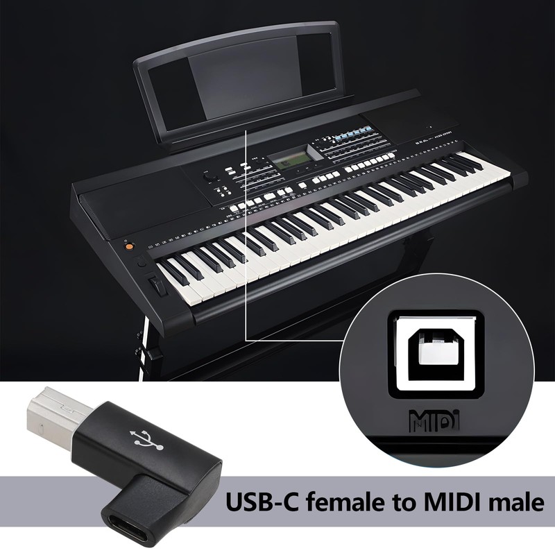 EMSea 2 Pieces MIDI Adapter USB-C Female to MIDI Male