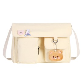 Phaoullzon Kawaii Crossbody Bag Cute Messenger Bags Canvas Shoulder Purse Gifts for Teens