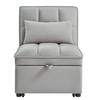 Sofa Bed Modern Linen Folding Pull Out Couch Convertible Recliner