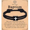 Artlunar Inspirational Religious Cross Bracelet Braided Rope Adjustable Bible Verse