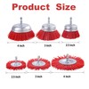 Rocaris 10 Pack Nylon Filament Abrasive Wire Brush Wheel &