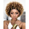 WIGER Short Afro Bouncy Curly Headband Wig Kinky Curly Wigs