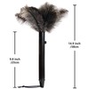 iHUFeather Retractable Ostrich Feather Duster for Cleaning, 15 Inch Fluffy