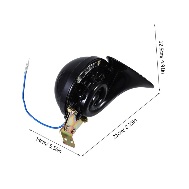 ULTECHNOVO Single Tone Snail Horn for Car Truck and Motorcycle