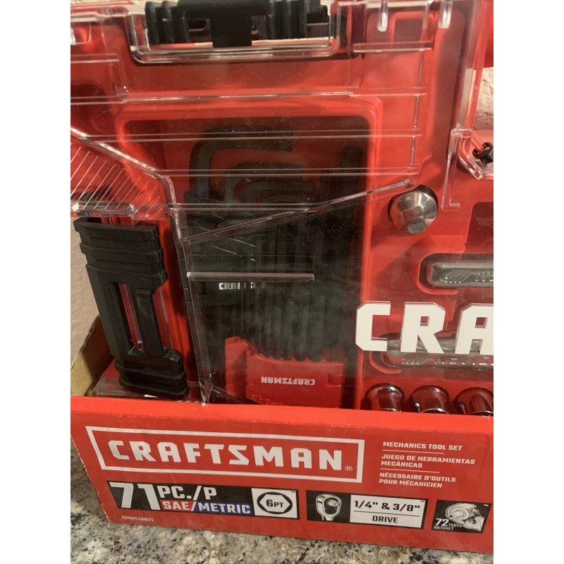 CRAFTSMAN CMMT45071 71PC VERSASTACK MECHANIC TOOL SET METRIC/SAE 1/4 &