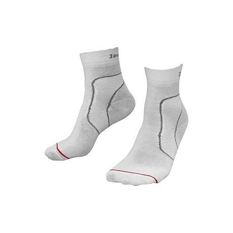 1000 Mile Tactel Mens White Foot Ankle Support Compression Tactel