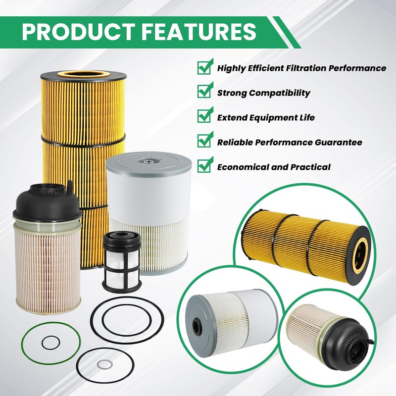 JKLESA AF27879 P551005 FS19915 PF9908 Filter Kit, Compatible With Freightliner