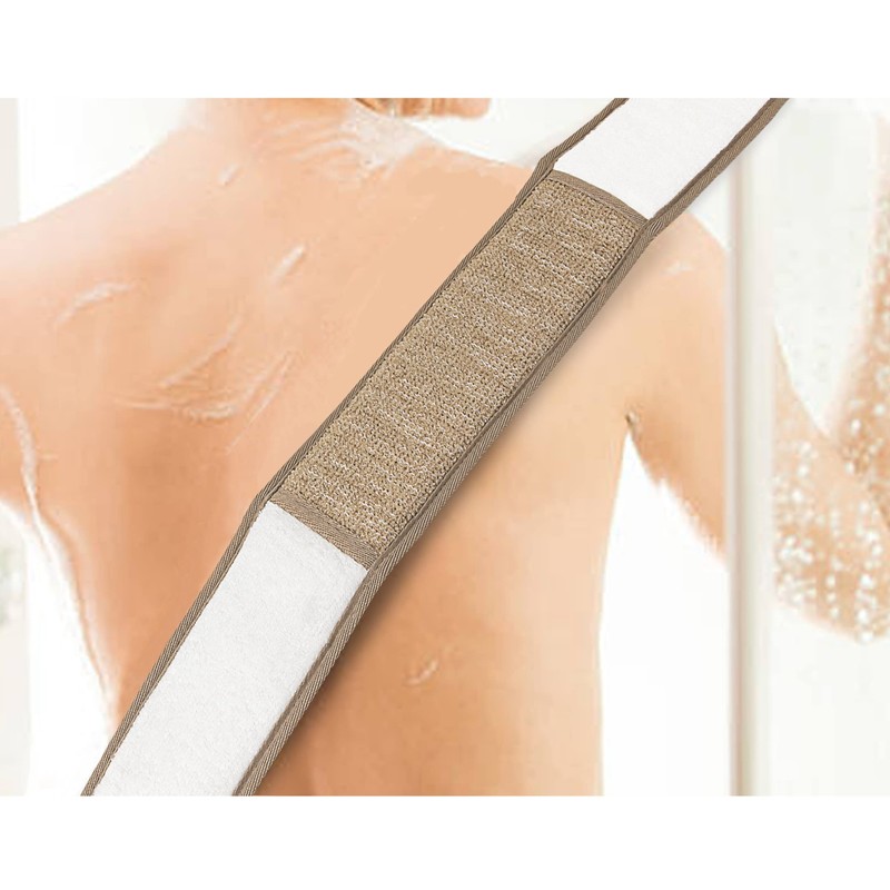 Eurow Beauty Bamboo Back Scrubber, Dual-Sided Exfoliating and Cleansing Shower