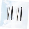 TOVINANNA 4pcs Black Stainless Steel Eyebrow Clips Eyebrow Shaping Tools