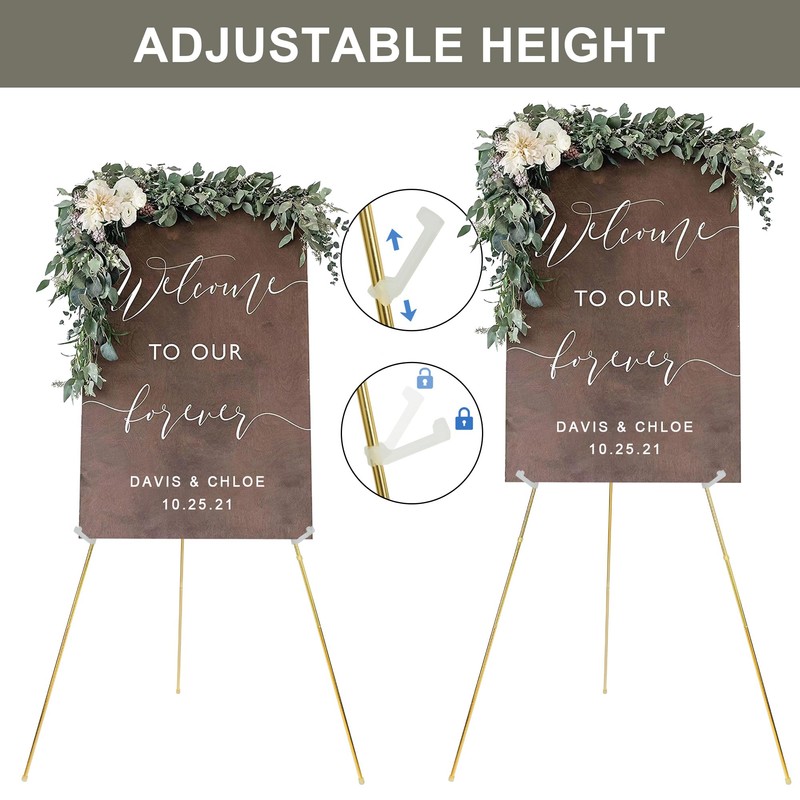 DANMO Easel Stand for Wedding Sign Poster 63'' Instant Display