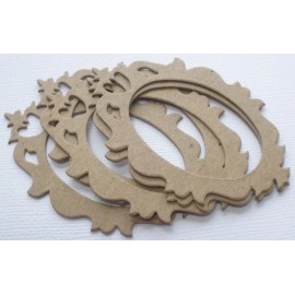 Unbranded {4} *MINI ACCENT FRAME* Ornate Picture Frames Bare Chipboard Die Cuts - 2" x 3"