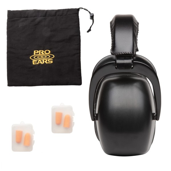 Pro Ears Ultra 30 MRI Kit, MRI-Safe Hearing Protection Earmuffs, Earplugs, and Storage Bag, NRR 30 dB