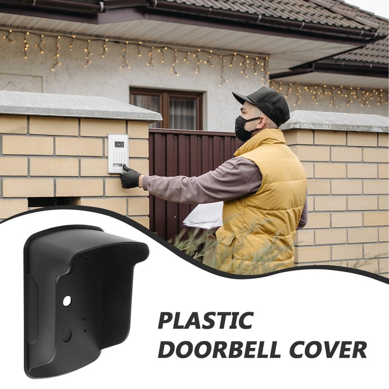 Plastic Doorbell Cover, Weatherproof Chime Protector for Attendance Machine, 17CM,