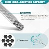 DIYLAND 3mm Drahtseil Edelstahl Set, 20m PVC-ummantelt Spanndraht Set mit