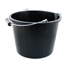 Bucket 3 Gallon Heavy Duty Black Builders 14l Litre Plastic