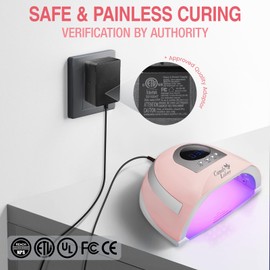 Candy Lover UV Light for Nails, 132W UV Nail Lamp, Professional Fast Curing Nail Dryer, LED Nail Lamp with 4 Timers, 66 LED Beads, UV Nail Light for Gel Nails Acrylic Nails, Pink