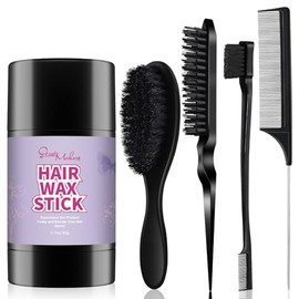 START MAKERS Barra de Cera para Cabello con Set de Cepillo Slick Back para Mujer, Kit de Peinado para Cabellos Sueltos, Colas de Caballo, Chongos, Tre