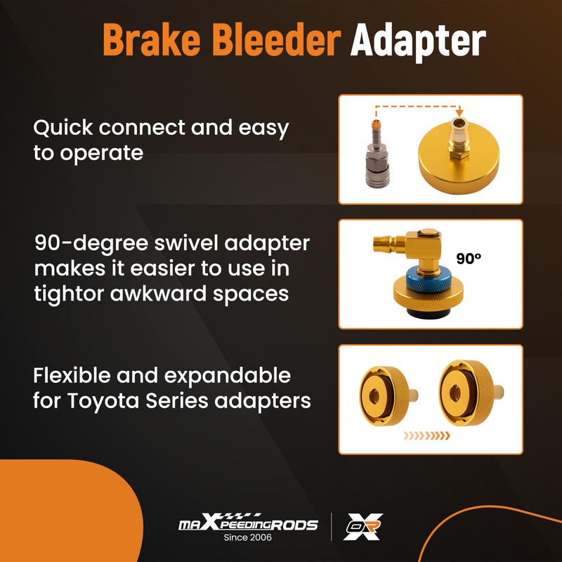 maXpeedingrods 17PCS Brake Bleeder Adapter Kit, Master Cylinder Bleeder Kit,