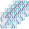Kitchen Craft Blue Leaf Cork Backed Drinks Coasters, Set of