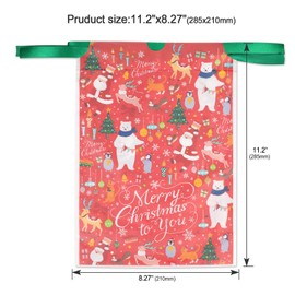 Konsait 24Count Christmas Party Bags, Christmas Drawstring Gift Bags, Christmas Goody Bags, Christmas Holiday Treats Bags Xmas Accessories Christmas Party Favors Supplies Candy Presents Or Gift Wrapping