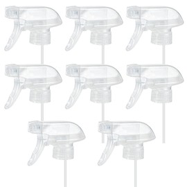 HOMBYS HOMBYS 8 Pack Clear Trigger Sprayers Replacement Spray Nozzles with Mist Stream Sprayer for 8oz/16oz Glass Spray Bottles for Home, Kitchen, Garden and Office,Cleaning Solutions-Quality Sprayer