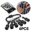 Bit Holder Keychain, 6 Pcs 1/4 Inch Aluminum Alloy Hex
