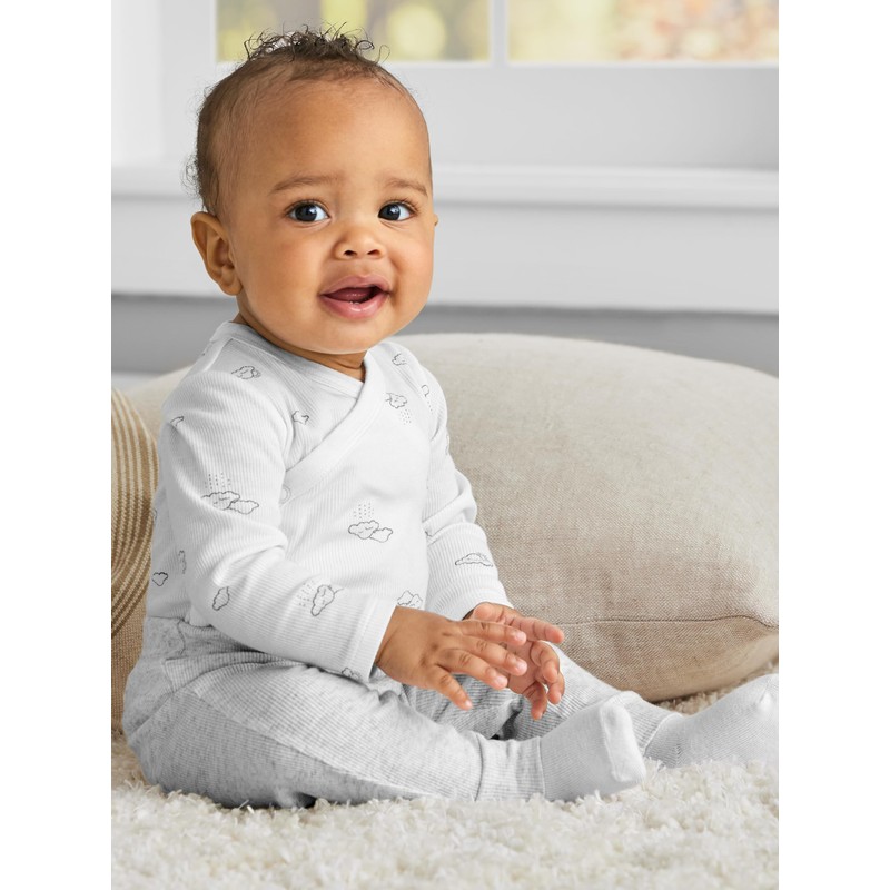 Simple Joys by Carter's unisex-baby 4-pack Side Snap Bodysuit, Jade