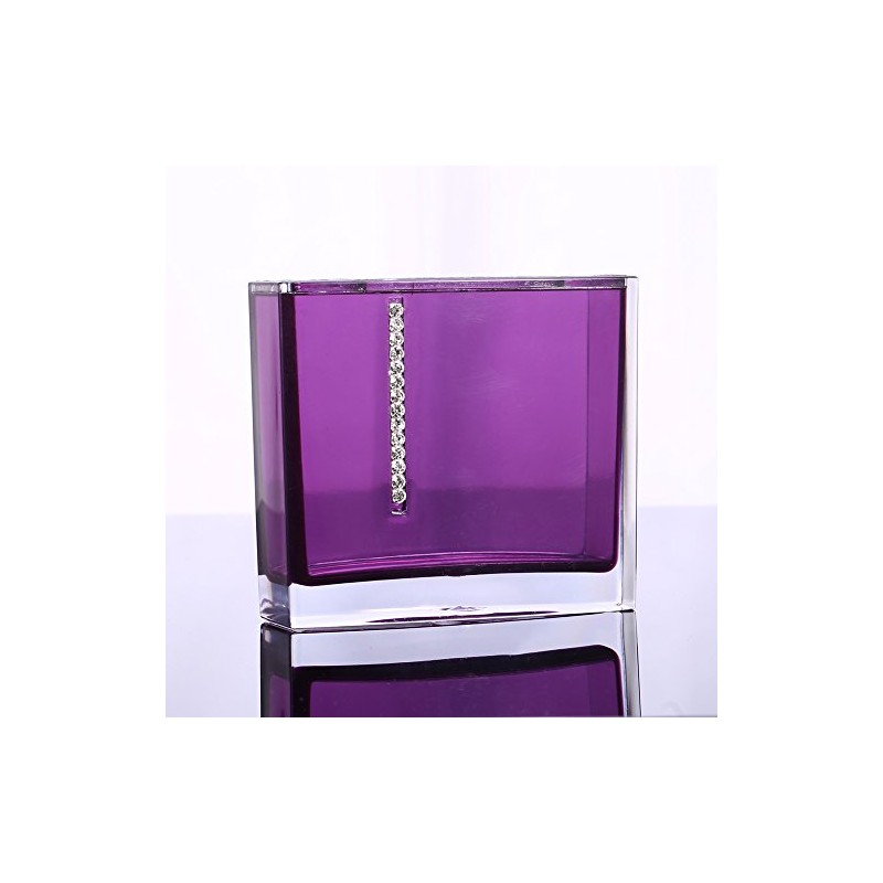Juego de Accesorios de Baño Moderno de Acrílico Morado, 5