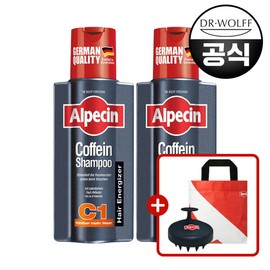 Caffeine Shampoo C1 (Hair Strengthening) 250ml X 2 (Includes Brush + Reusable Bag)