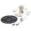 Fondue Set 11 Pieces with Pot Warmer and Forks Haushalt