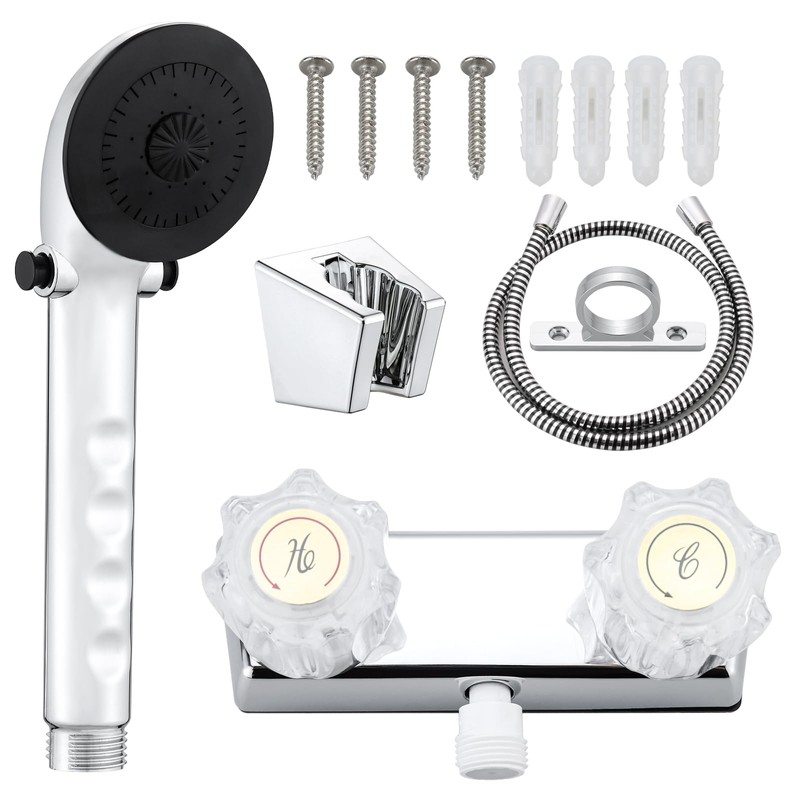 Rv Shower Faucet with Handheld Showerhead & Hose, 4 inch