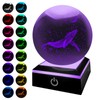 ALEENFOON 3D Whale Crystal Ball with LED Colourful Night Light