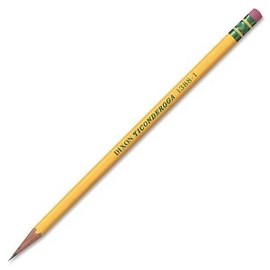 DIXON TICONDEROGA DIX13881 Wood-Case Pencil-#1 Lead Degree (Hardness)-Yellow Barrel
