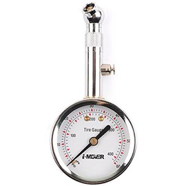 Koshihara KK596 Air Gauge, Tire Pressure Gauge, For General Vehicles, Tire Air Gauge, Measurement Range: 0-400 kPa/0-60 psi, Gauge Diameter: 1.1 inches (28 mm)