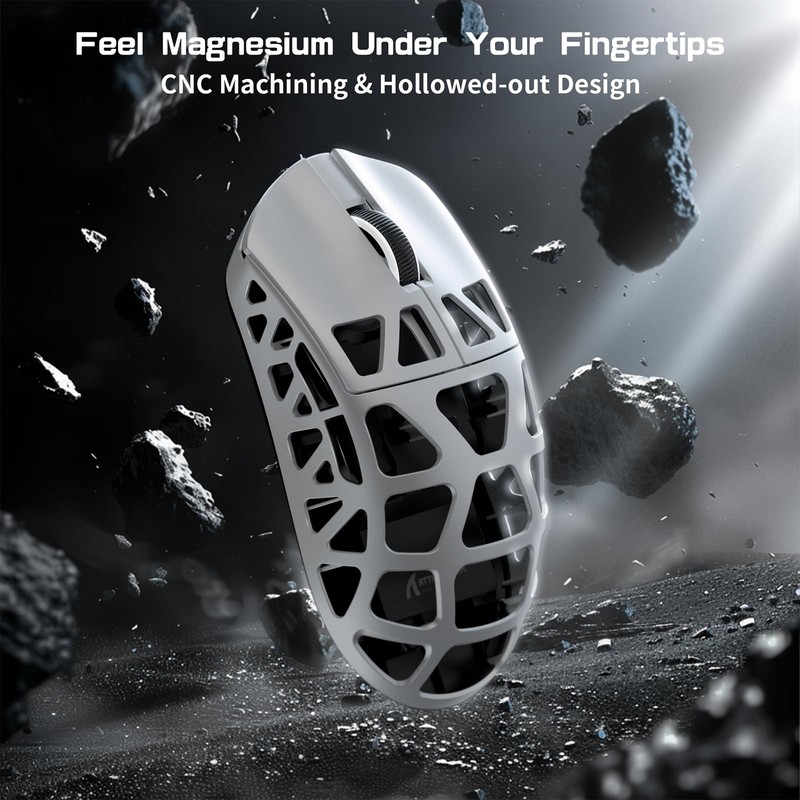 ATTACK SHARK R3 Magnesium Alloy Wireless Gaming Mouse, BT/2.4Ghz/Wired 46g