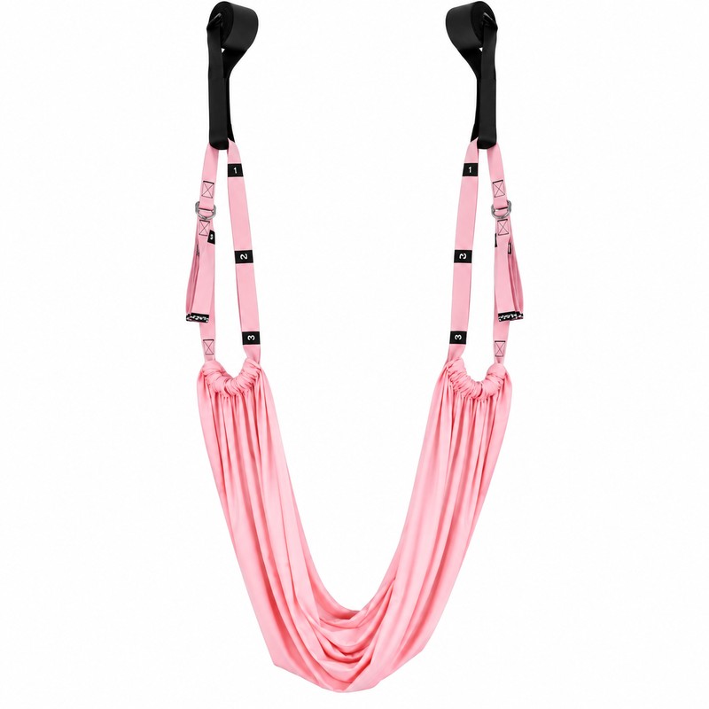 Yoga Stretch Strap for Flexibility Training – Purple Hanging Exercise