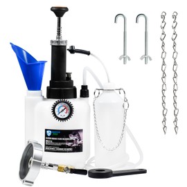 SMOTIVEPRO 3L Manual Brake Bleeder Fluid Pump and 1L Waste Oil Bottle, One Man Professional Brake Bleeder Kit Suitable for Acura/GEO/GMC/KIA/VW/Hyundai/Range Rover/Toyota/Honda/Nissan