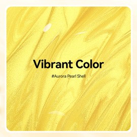 MIZHSE Quick Dry Nail Polish, Mermaid Aurora Yellow Nail Polish Air Dry Fast, 15ml/0.5 fl oz Regular Shiny Glitter Oil-based Shimmery Nail Lacquer Non-Gel Nail Art Salon Manicure Home DIY