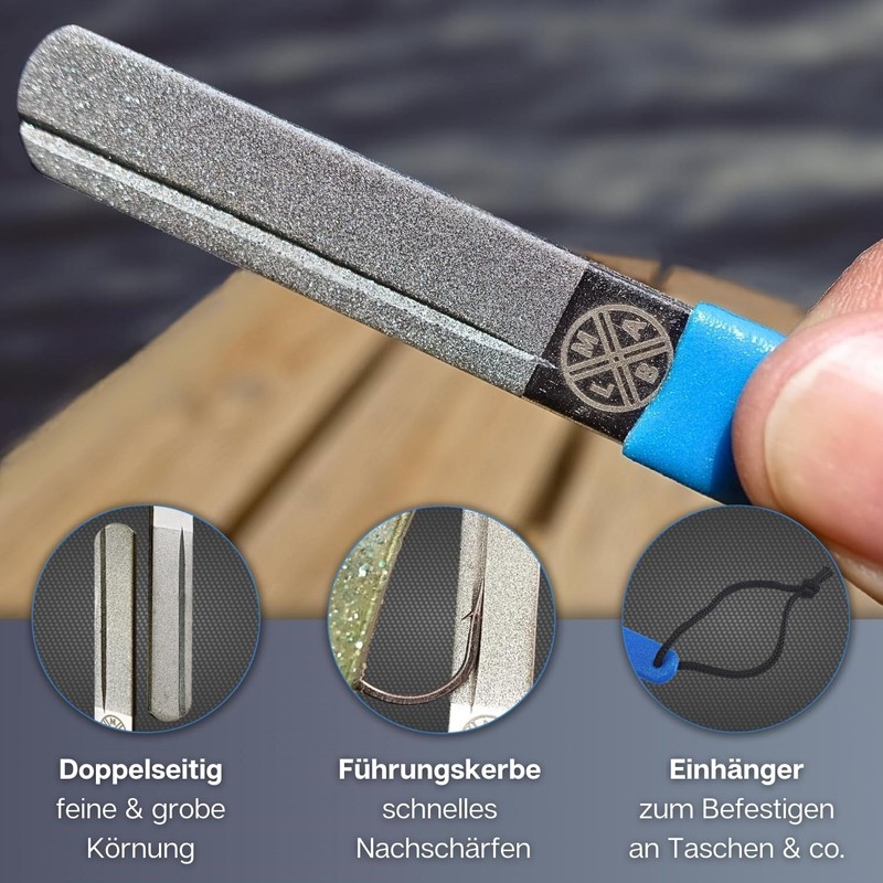 LMAB Hook File Diamond 10 cm, Hook Sharpener, Fishing Hook