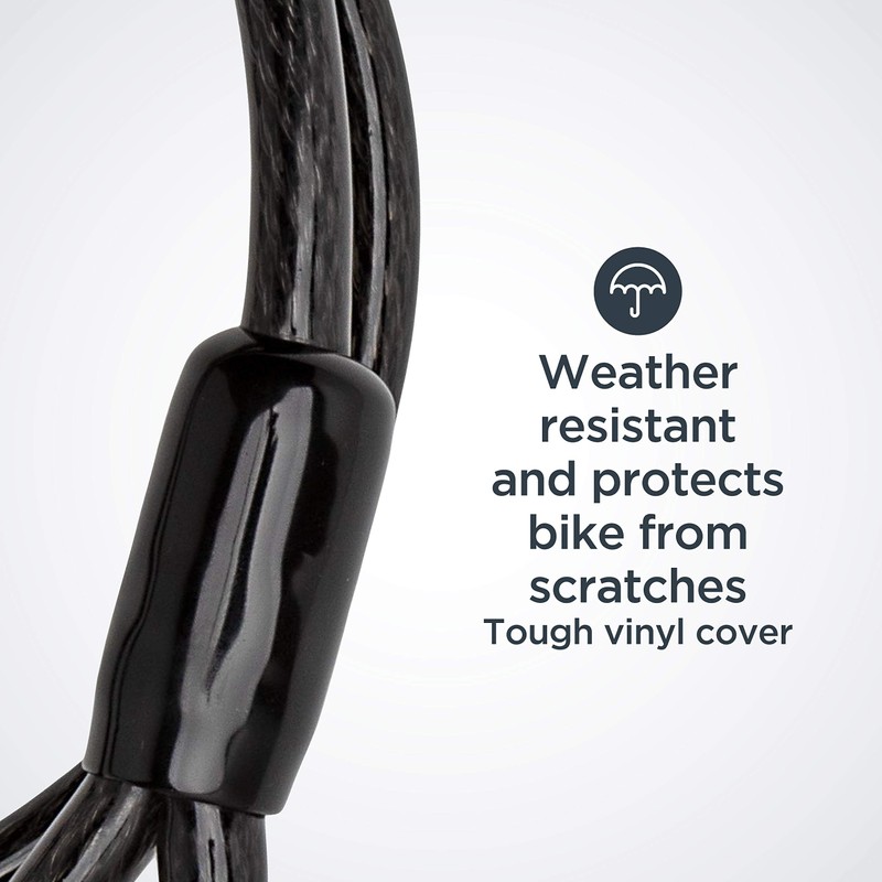 Schwinn Bike Max U-Lock with Double Crimped Cable, 2 Keys