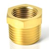 TAISHER 5 Pcs Brass Reducer Hex Bushing Threaded Pipe Fitting